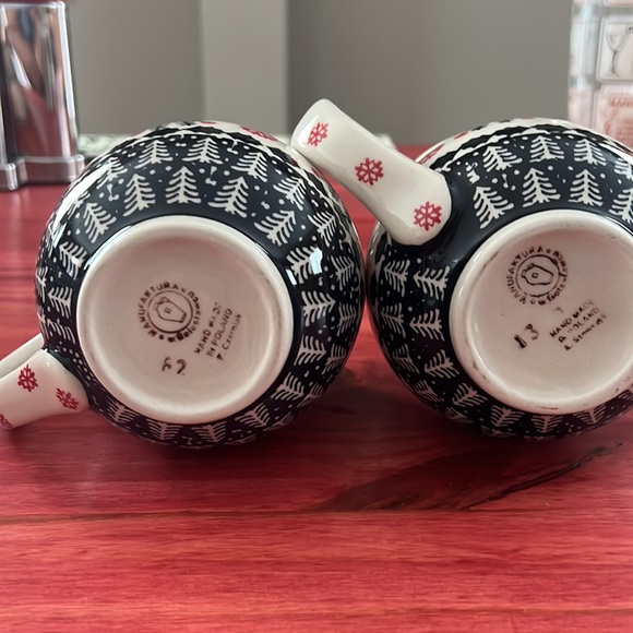 Boleslawiec Set of 2 Polish Handmade Pottery Mug - Picture 3 of 5